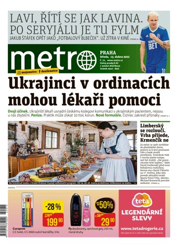 Obálka e-magazínu deník METRO 13.4.2022