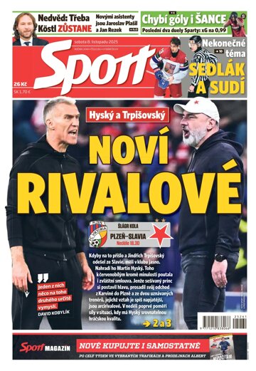 Obálka e-magazínu Sport 8.11.2025