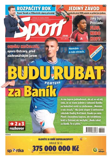 Obálka e-magazínu Sport 14.1.2026