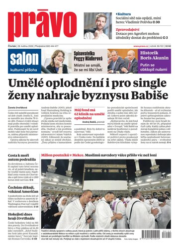 Obálka e-magazínu Deník Právo 28.5.2026