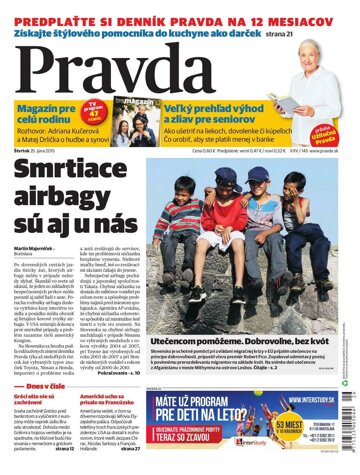 Obálka e-magazínu Pravda 25. 6. 2015