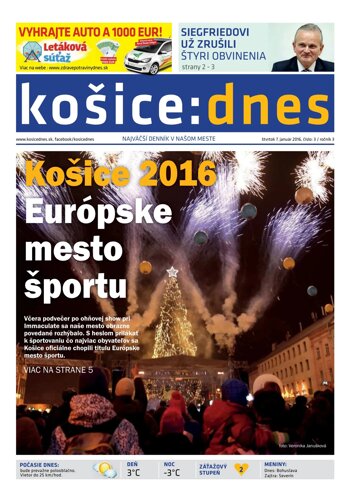 Obálka e-magazínu košice:dnes 7.1.2016