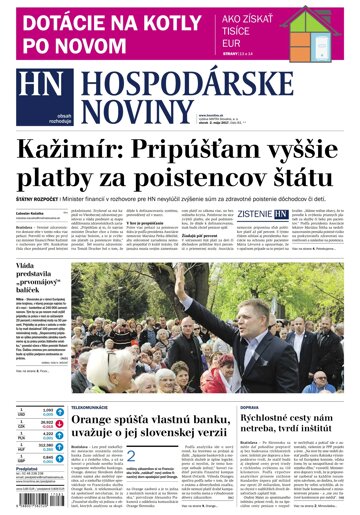 Obálka e-magazínu Hospodárske noviny 02.05.2017