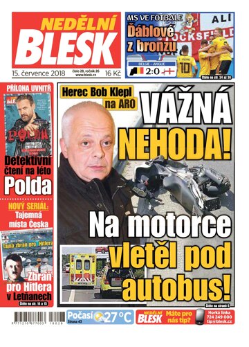 Obálka e-magazínu Nedělní Blesk 15.7.2018