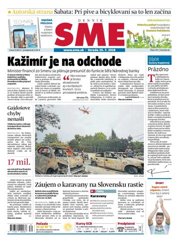 Obálka e-magazínu SME 25.7.2018
