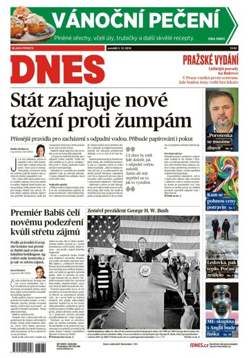 Obálka e-magazínu MF Dnes 3.12.2018