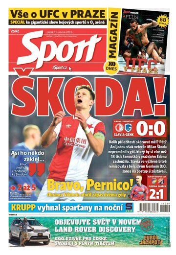 Obálka e-magazínu Sport 15.2.2019