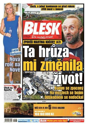 Obálka e-magazínu Blesk 14.8.2019