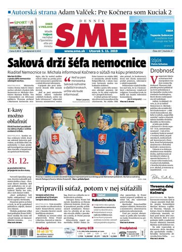 Obálka e-magazínu SME 5.11.2019