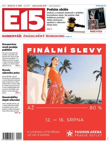 Obálka e-magazínu E15 12.8.2020