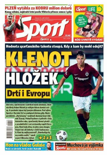 Obálka e-magazínu Sport 15.9.2020