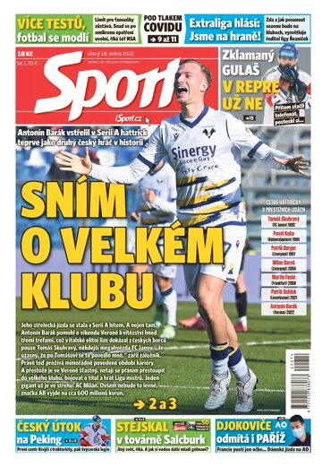 Obálka e-magazínu Sport 18.1.2022