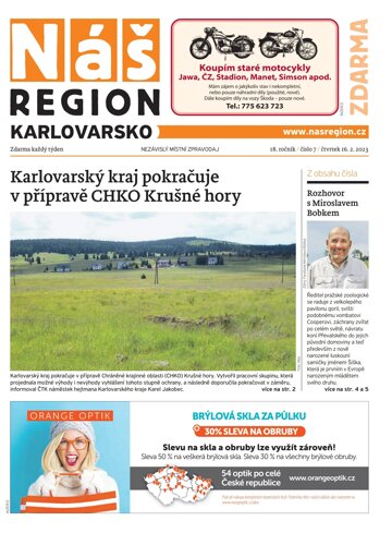Obálka e-magazínu Náš Region - Karlovarsko 7/2023