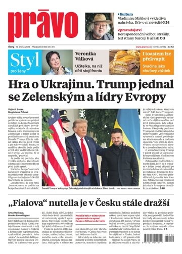 Obálka e-magazínu Deník Právo 19.8.2025