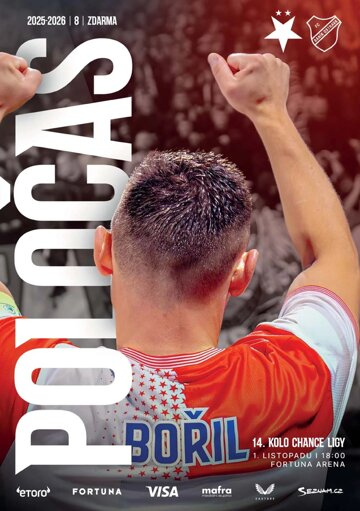 Obálka e-magazínu Poločas 26/2025č.8 Slavia – Baník