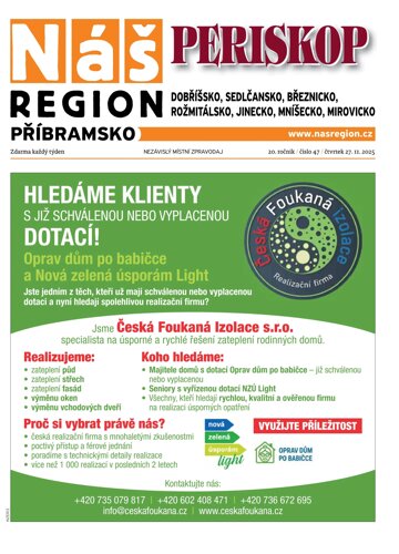 Obálka e-magazínu Náš Region - Příbramsko 47/2025