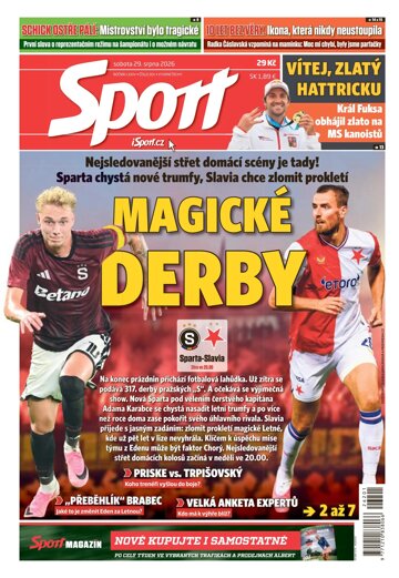Obálka e-magazínu Sport 29.8.2026