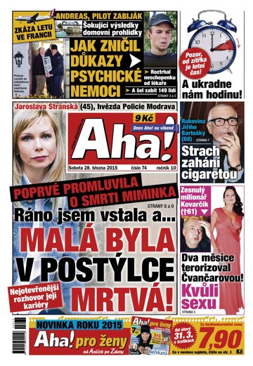 Obálka e-magazínu AHA! 28.3.2015
