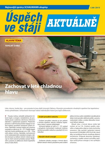 Obálka e-magazínu 2015 -06 Tepelný stres prasata