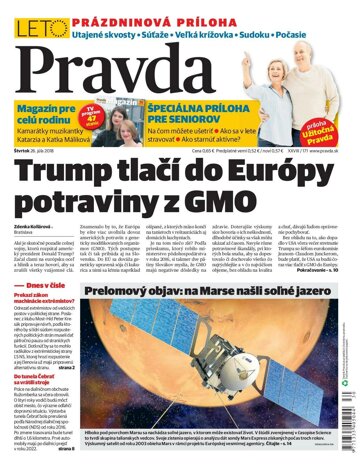 Obálka e-magazínu Pravda 26. 7. 2018
