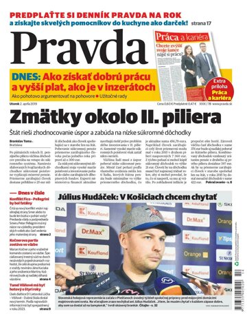 Obálka e-magazínu Pravda 2. 4. 2019