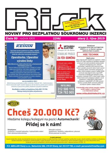 Obálka e-magazínu Risk 50/2019