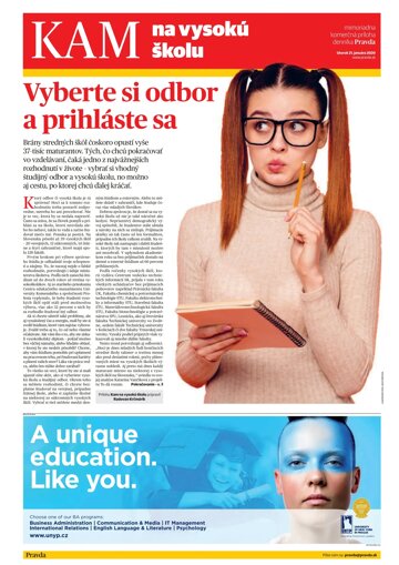 Obálka e-magazínu Kam na vysokú školu 21. 1. 2020