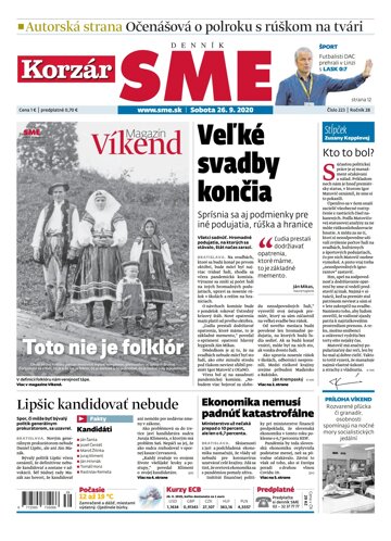 Obálka e-magazínu SME 26.9.2020