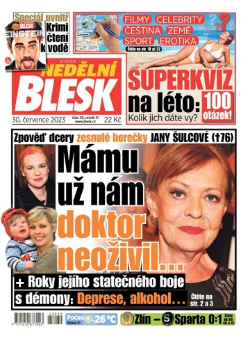 Obálka e-magazínu Nedělní Blesk 30.7.2023