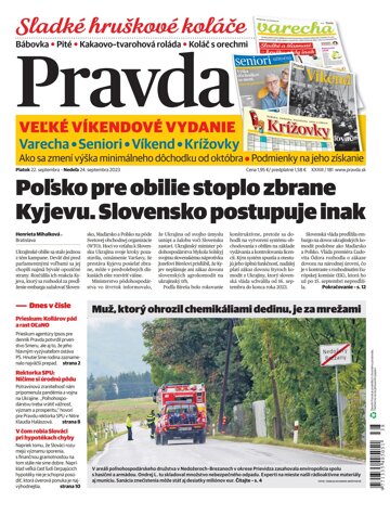 Obálka e-magazínu Pravda 22. 9. 2023