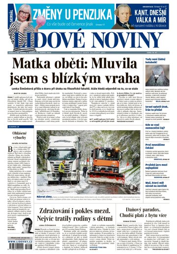 Obálka e-magazínu Lidové noviny 20.4.2024