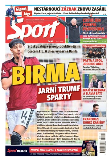 Obálka e-magazínu Sport 20.4.2024