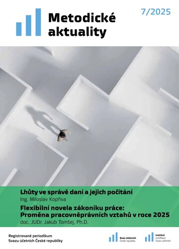 Obálka e-magazínu Metodické aktuality Svazu účetních 7/2025