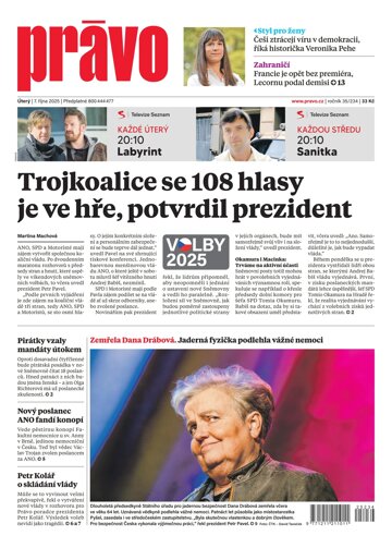 Obálka e-magazínu Deník Právo 7.10.2025