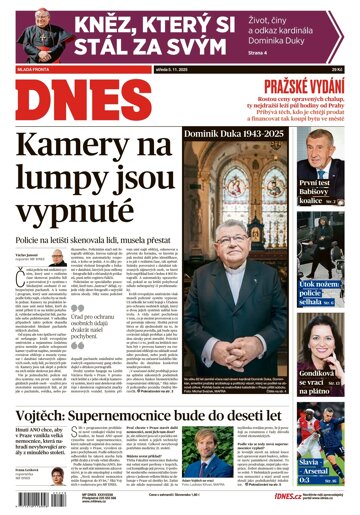 Obálka e-magazínu MF Dnes 5.11.2025