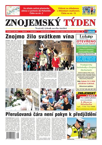 Obálka e-magazínu Znojemský týden 38/2026