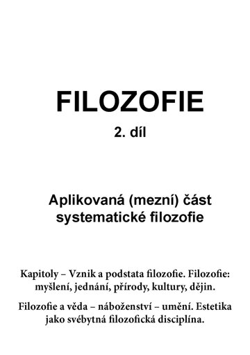 Obálka knihy Filosofie 2. díl