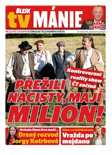 Obálka e-magazínu Blesk Tv manie 23.5.2015