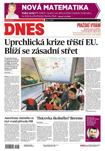 Obálka e-magazínu MF Dnes 1.9.2015