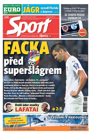 Obálka e-magazínu Sport 26.10.2015