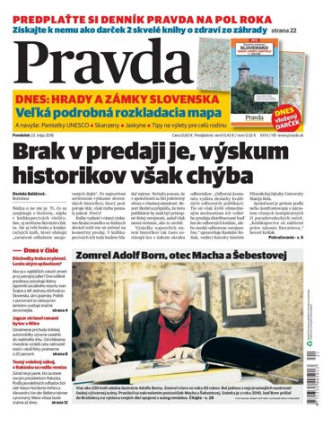 Obálka e-magazínu Pravda 23.5.2016