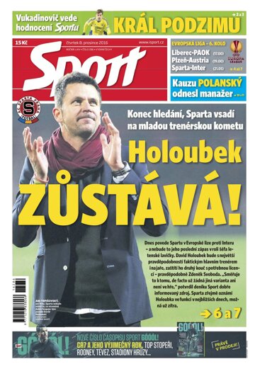 Obálka e-magazínu Sport 8.12.2016