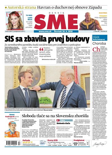 Obálka e-magazínu SME 26.4.2018