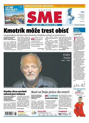 Obálka e-magazínu SME 27.6.2018