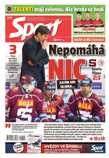 Obálka e-magazínu Sport 28.2.2019