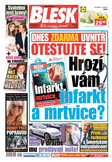 Obálka e-magazínu Blesk 3.6.2019