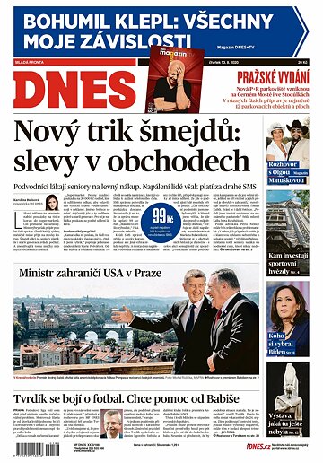 Obálka e-magazínu MF Dnes 13.8.2020