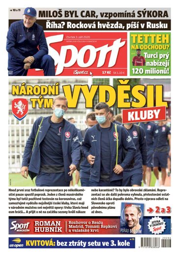 Obálka e-magazínu Sport 3.9.2020