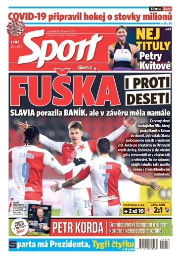 Obálka e-magazínu Sport 8.3.2021