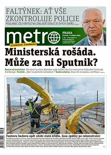 Obálka e-magazínu deník METRO 8.4.2021